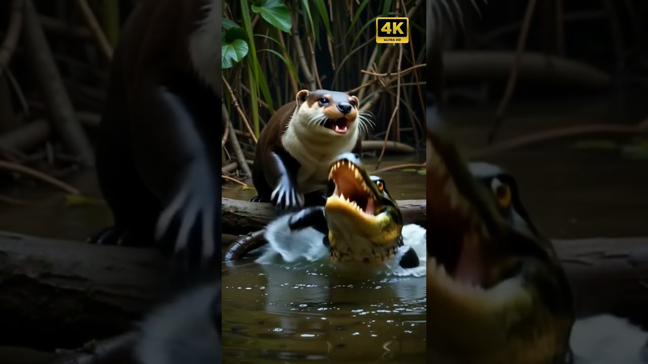 Giant Otter vs Caiman: Epic Battle in the Pantanal's Flooded Forest! | 