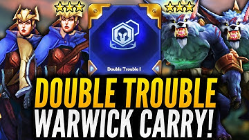 Rerolling Warwick 3 ⭐⭐⭐ w/ Double Trouble GUARANTEES a Win!  | Teamfight Tactics Set 6.5 Patch 12.6