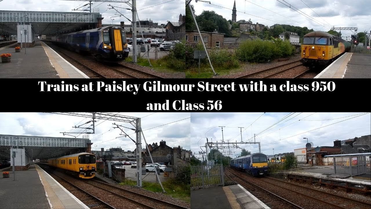 Trains at Paisley Gilmour Street With 950001 and class 56