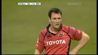 Trevor Halstead scores Munster Rugby's first try against Biarritz in the 2006 Heineken Cup Final
