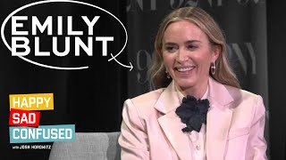 Emily Blunt talks OPPENHEIMER, THE DEVIL WEARS PRADA, A QUIET PLACE I Happy Sad Confused