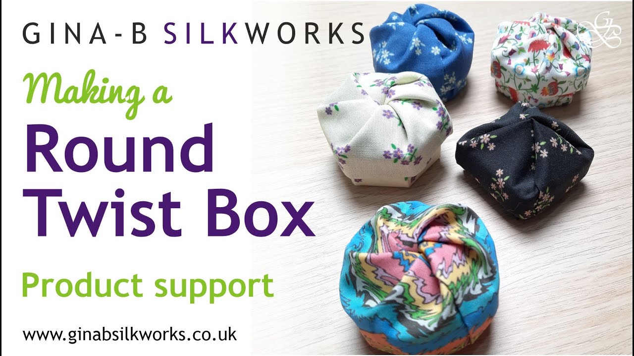 Making a Round Twist Box - cute, easy fabric gift box / Gina