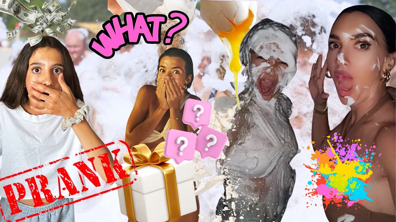 BIG PRANK FARINE, OEUF ET MOUSSE [ ON FÊTE LE BREVET DE MONIA ] soirée de dingue 😂