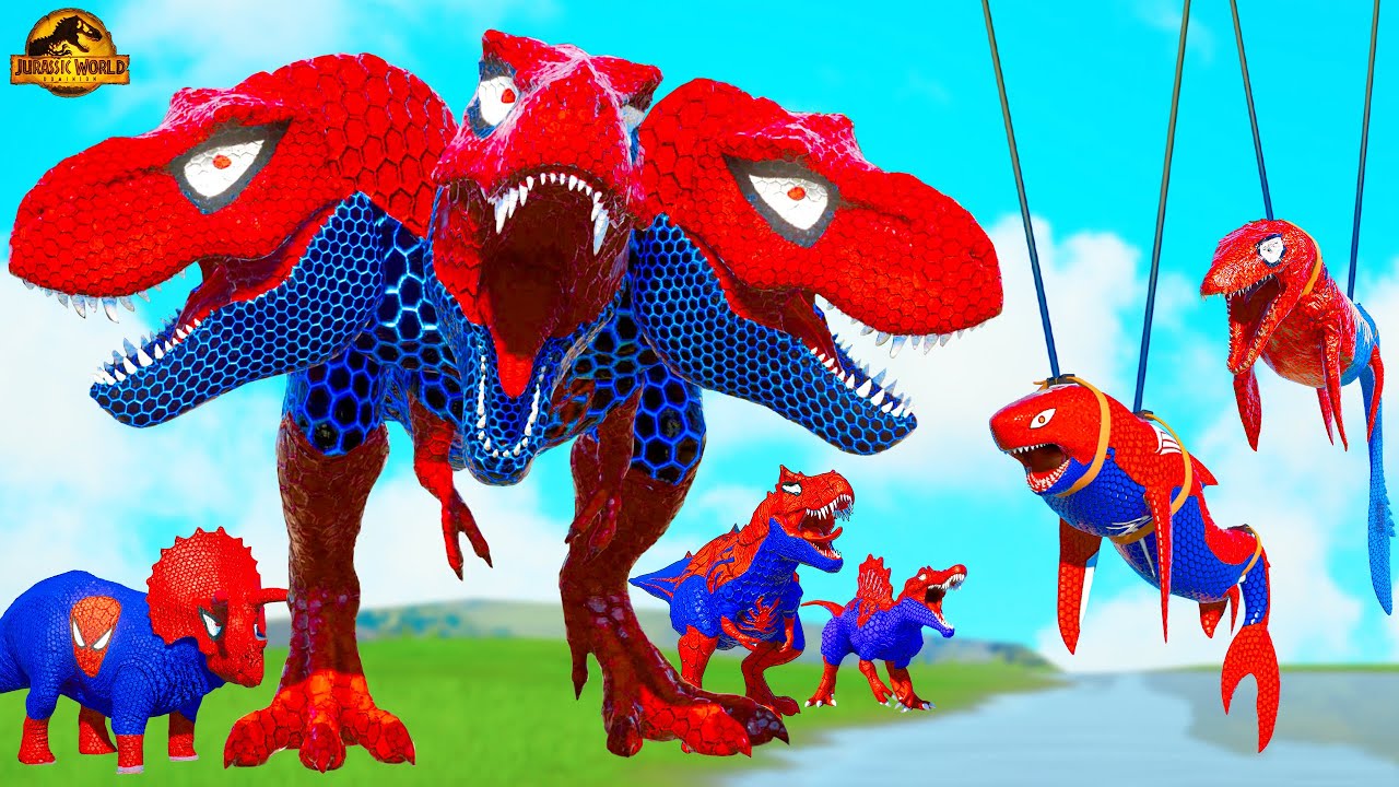 All DINOSAUR T-REX vs ALL DINOSAUR DISTORTUS REX DINOSAUR FIGHTING 🦖 JURASSIC WORLD EVOLUTION 3