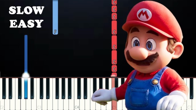 How to play the song peaches from mario bros on keyboard lettered