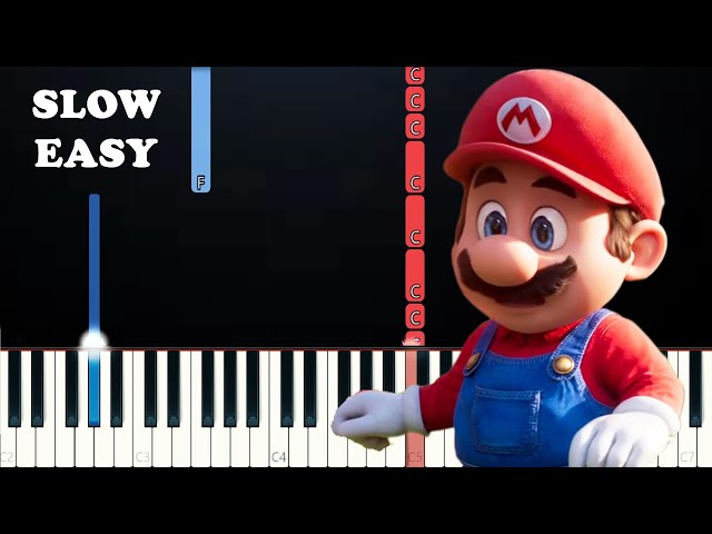 PEACHES PEACHES BOWSER - SUPER MARIO BROS MODO LENTO / PIANO TUTORIAL  INICIANTE 