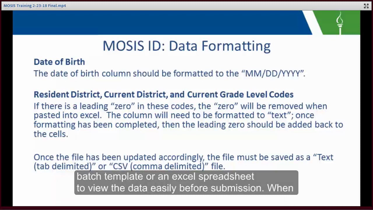 MOSIS ID System Training - YouTube