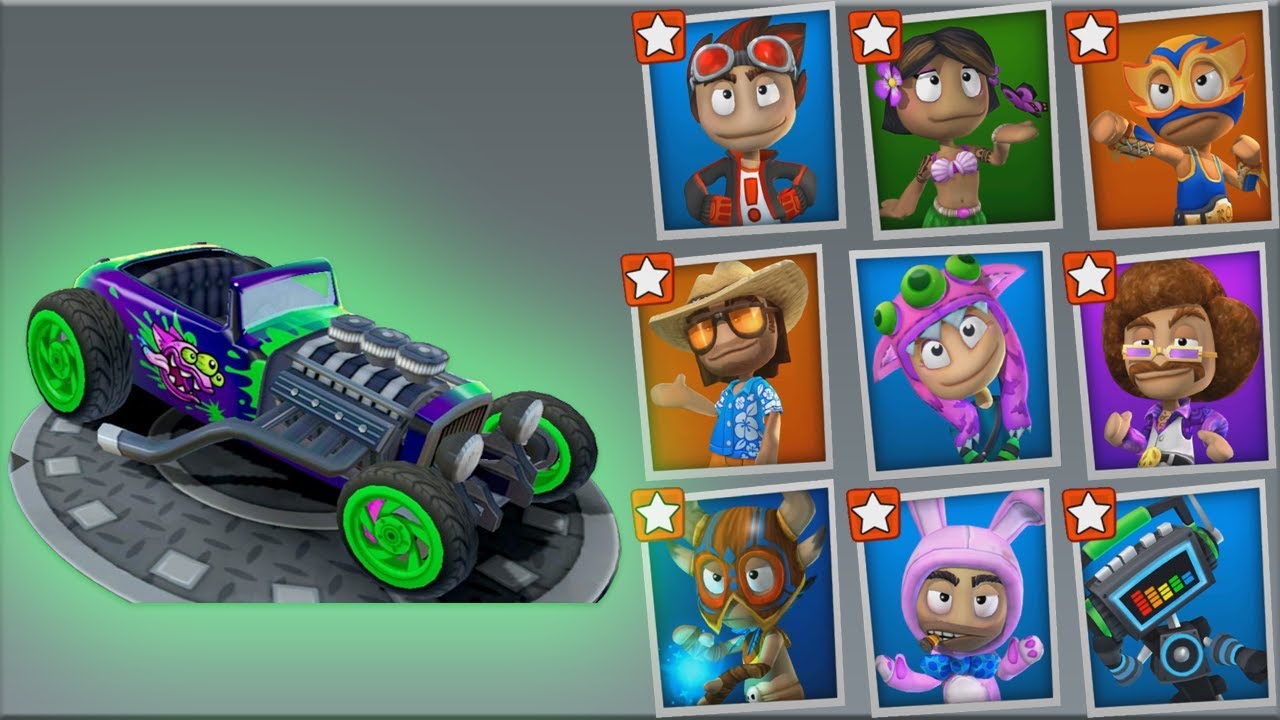 Creature Feature Vs All 9 Bosses Battle - Beach Buggy Racing 2026