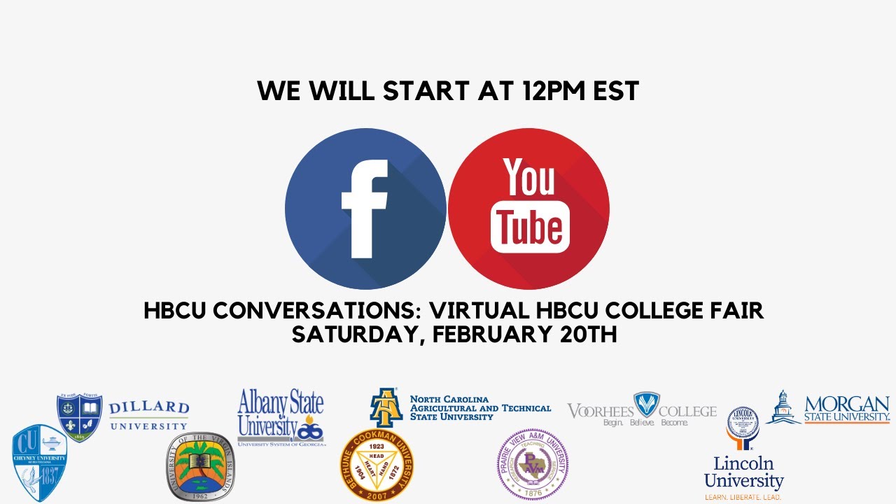 HBCU Conversations: Virtual HBCU College Fair 2.20 - YouTube