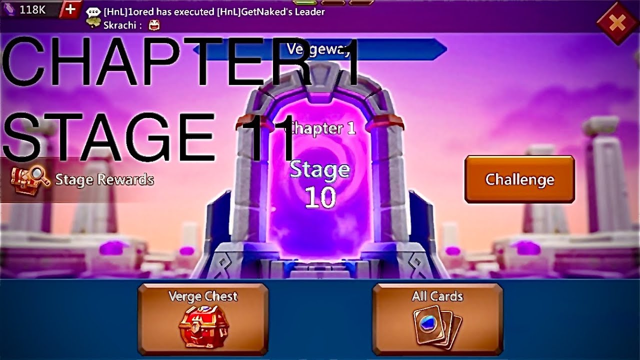 VERGEWAY Chapter 1 Stage 11 | Lords Mobile - YouTube