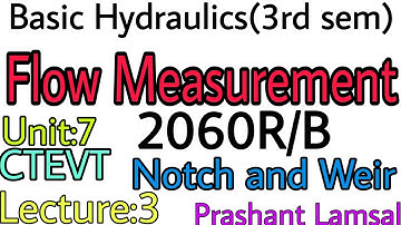 Type:3 Numerical from Unit:7|2060R/B |Basic Hydraulics | Flow Measurement| CTEVT| Prashant YT|Civil|