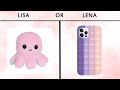 LISA OR LENA (FIDGET TOYS) POP IT / What do You Like?