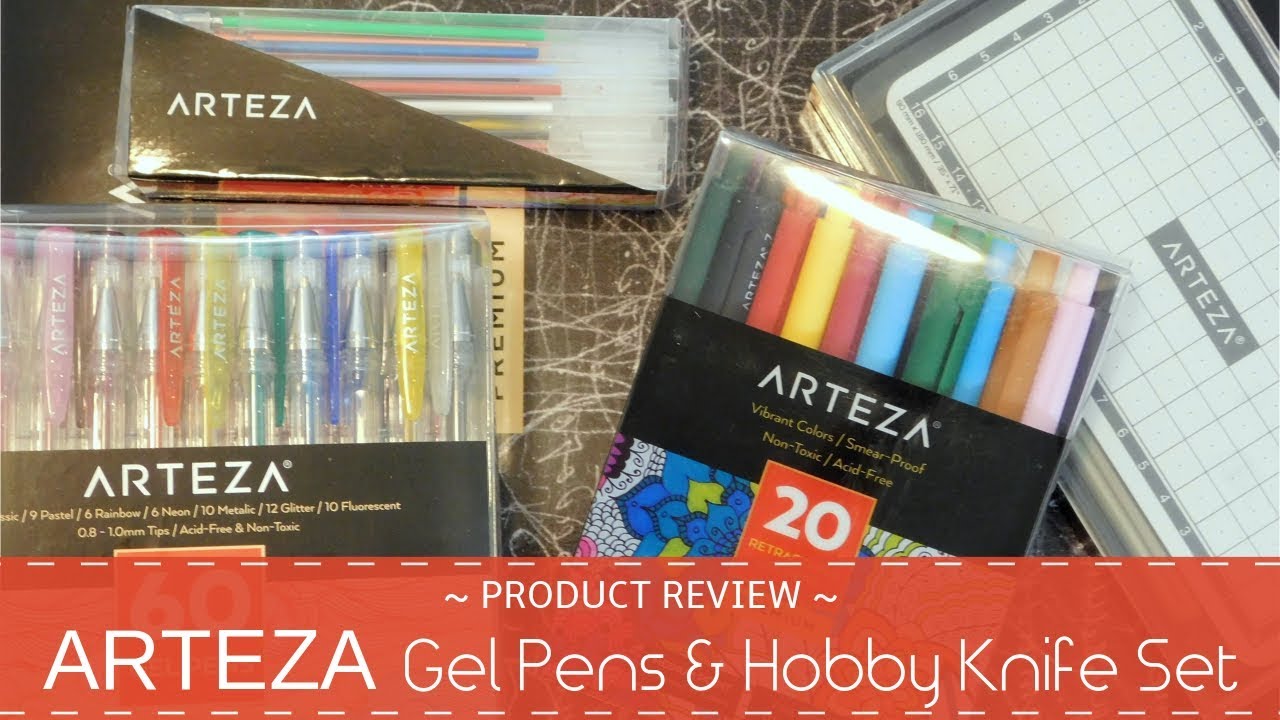 Product Review ~ Arteza Gel Pens & Hobby Knife Set 