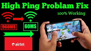 Bgmi Ping Problam | Pubg Ping Fix | Airtel High Ping Problem  Solve | Bgmi  Ping High