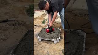 Design Concrete Tile Making Process 🧱 Satisfying Mold &amp; Press Production