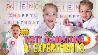 DIY science birthday party - science experiments for kids.