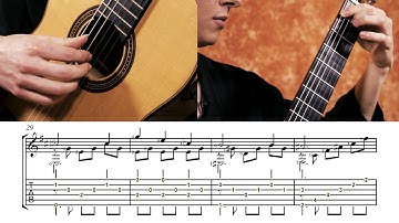 Fernando Sor - Study 22 op.35 in B minor (Slow playthrough with Sheet Music & Tabs)