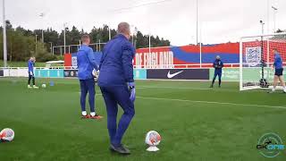 goalkeeper training @england 🏴󠁧󠁢󠁥󠁮󠁧󠁿 Jordan Pickford 🧤 Aron Ramsdale 🧤 Sam Johnston 🧤