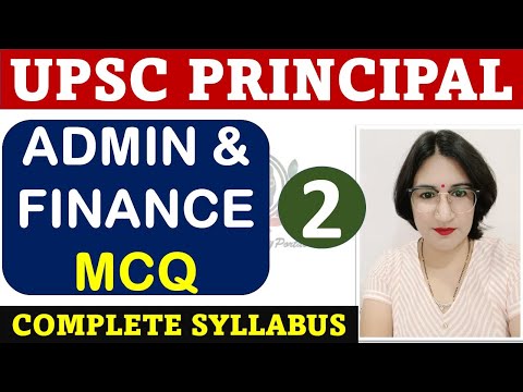 UPSC PRINCIPAL 2022 - ADMIN, FINANCE & MANAGEMENT - MCQ CRASH COURSE - STUDY PORTAL CADEMY