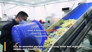 Vegetable Dewatering Machine Automatic Continuously Vegetable Spin Dryer