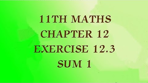 TN CLASS 11TH MATHS/CHATER 12/PROBABILITY THEORY/EXERCISE 12.3 SUM 1(@MATHSSTUDENT)