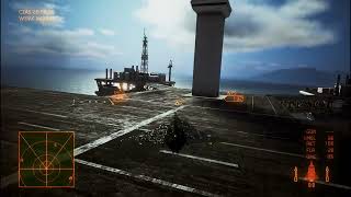 What happens if you try to land on marine platform bridge (Ace Combat 7 - Fleet Destruction)