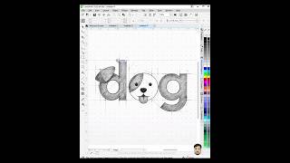 Easy Dog Logo Design | CorelDRAW Text Logo for Beginners #shorts