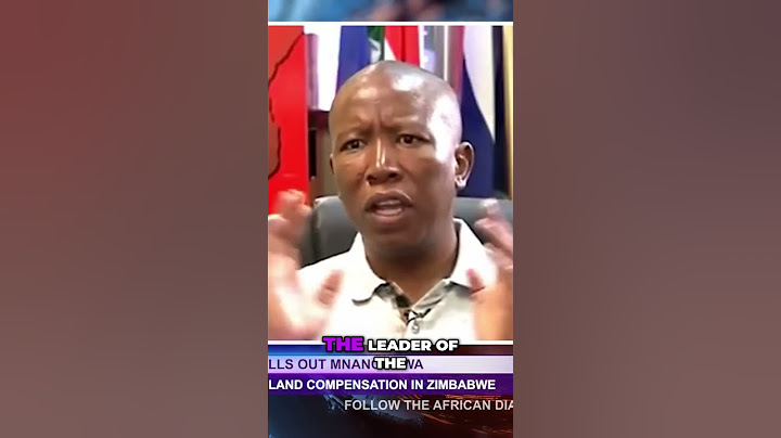 Julius Malema Calls Out Zimbabwe's President
