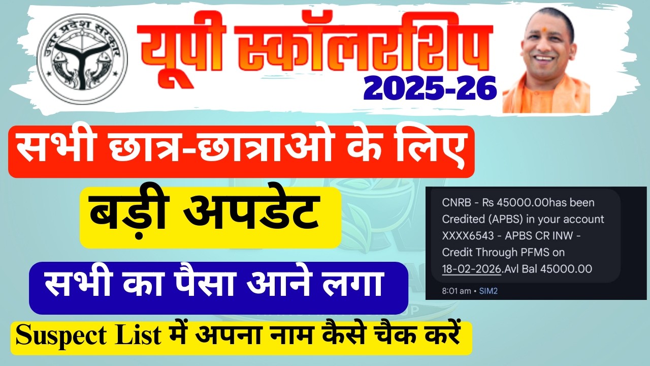 UP Scholarship 2025-26 Paisa आना शुरू |UP Scholarship Latest News Today ...