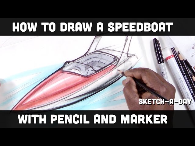 How To Draw A Speedboat Step By Step 🛥️ Speedboat Drawing Easy 