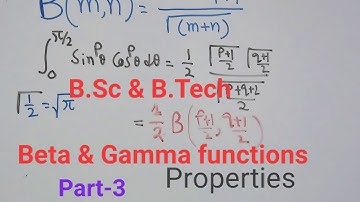 Gamma & Beta Functions Properties  (P-3)