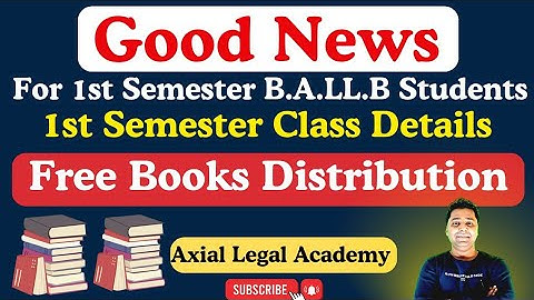 Calcutta University B.A.LL.B 1st Semester Class Deatails | Free Books Distribution.