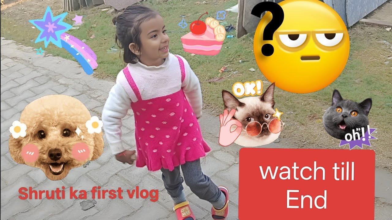 Puppy ke sath vlog banaya...💁 | Shruti Bansvar vlog | puppy, monkey,cow in vlog 🐄 