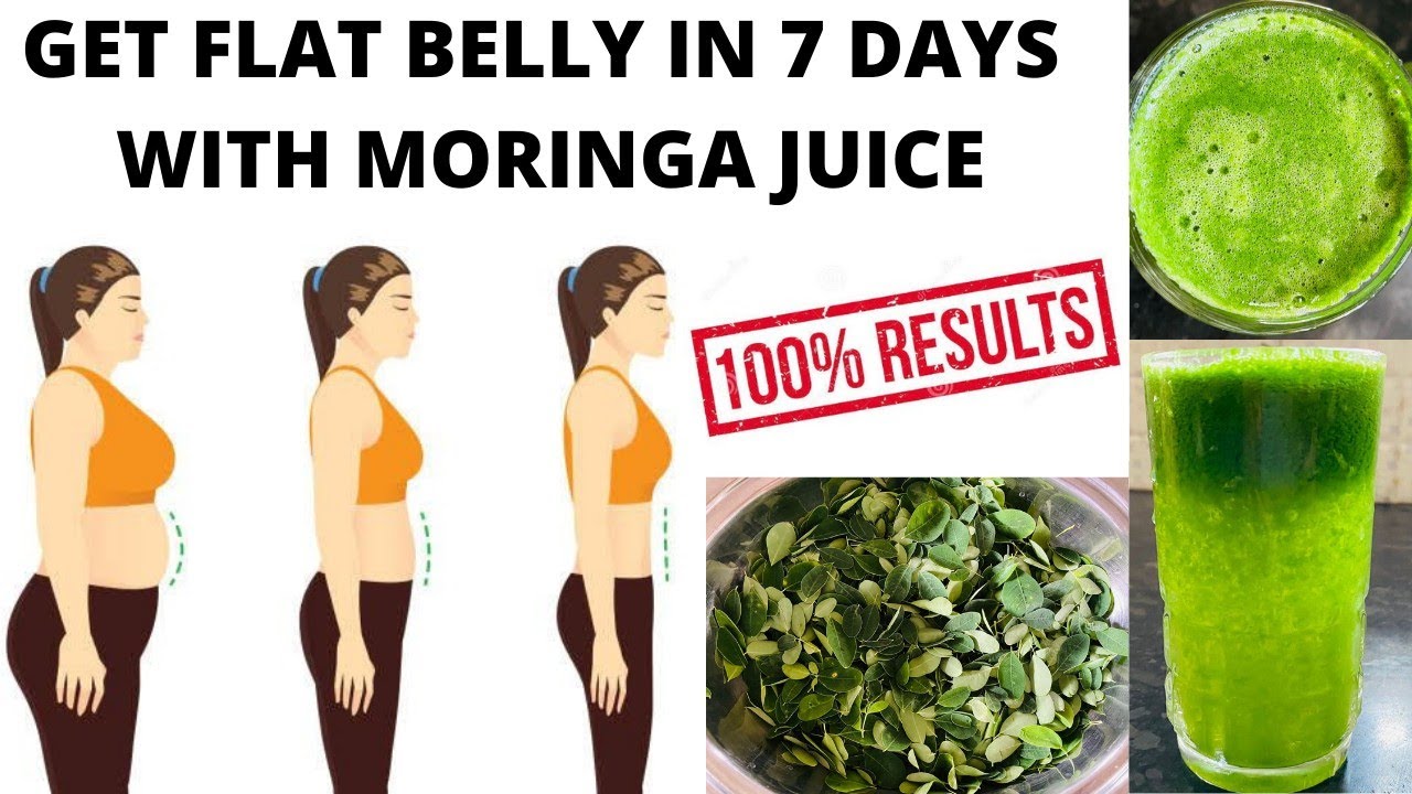 💯Get flat belly in 7 days with moringa juic Reduce belly fat Moringa juice for weight loss