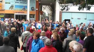 Rock Choir Flashmob "All over the World" Worcester 17/08/13
