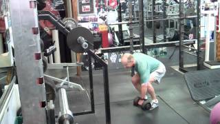 Single DB Squat to high pull and DB catch