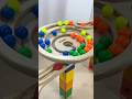 Marble Run ASMR ☆ HABA Wave Slope & BorneLund Rotary Rail, Skeleton Car #shorts #marblerun