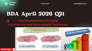 BDA April 2026 Q21 | Financial Statement Analysis: Common Size & Ratio Analysis Techniqes