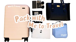 Work Travel Essentials ✈️ ✨Pack with me  ✨