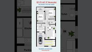 Plan 201 | 20x40 vastu | घर का नक्शा Best house plan #shorts #trending #floorplan #home #bestflats