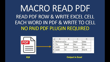 Excel Macro to Read PDF without Any License | VBA Macro Code to Copy PDF data to Excel Cells
