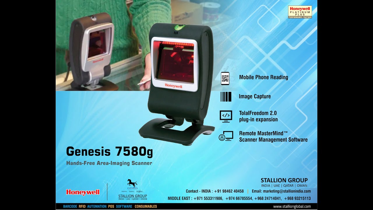 Honeywell Genesis 7580g HandsFree Scanner. YouTube