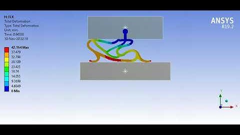 How works/compression a door seal? EPDM Rubber Seal Simulation with Ansys Workbench