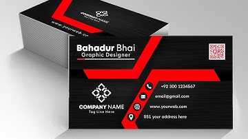 Visiting Card Design In CorelDRAW - Business Card Design - Corel DRAW Tutorials - Bahadur Bhai