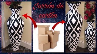 JARRÓN DE CARTÓN GRANDE || jarrones decorativos modernos