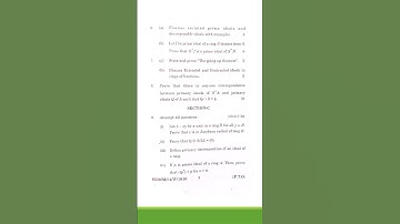 Commutative Algebra Question Paper | Sem-4 | Msc Mathematics 2023 |PUP|  #commutativealgebra