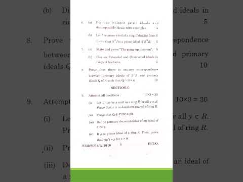 Commutative Algebra Question