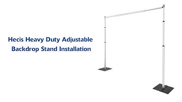 Hecis pipe and drape stand, 8x10ft/10x10ft adjustable heavy duty backdrop stand Instructions