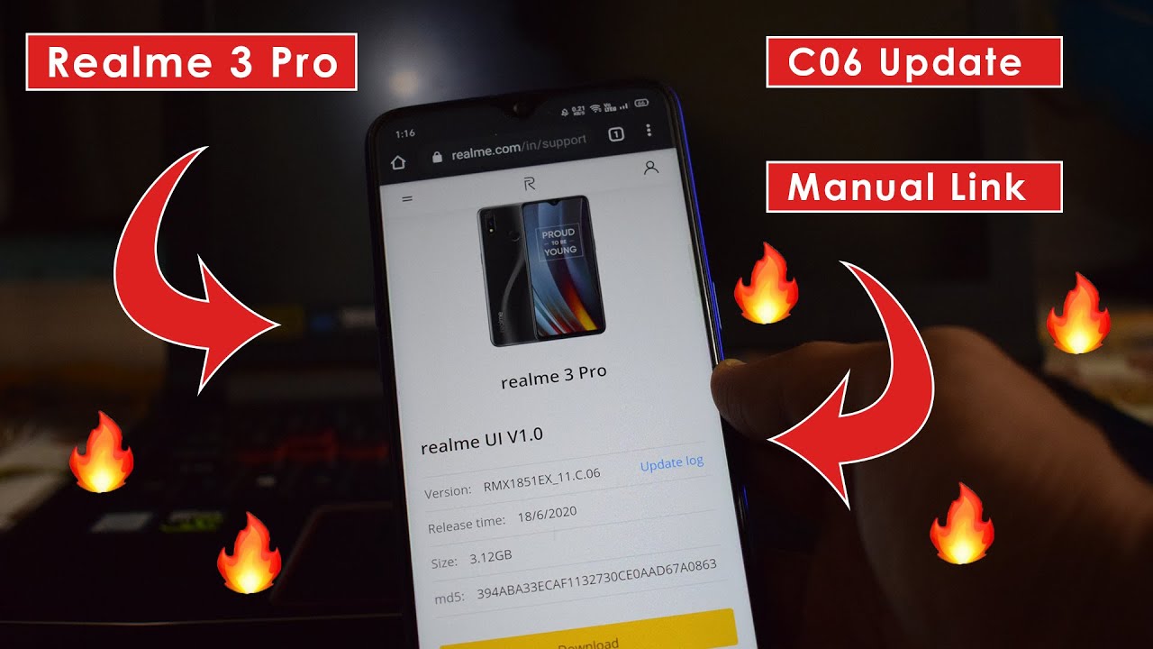 Realme 3 Pro C06 Update Manual Link | Decimal Charging | BhushanDroid
