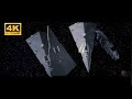 4K Star Wars Ep.V - Empire Strikes Back: Millennium Falcon Asteroid Field Chase